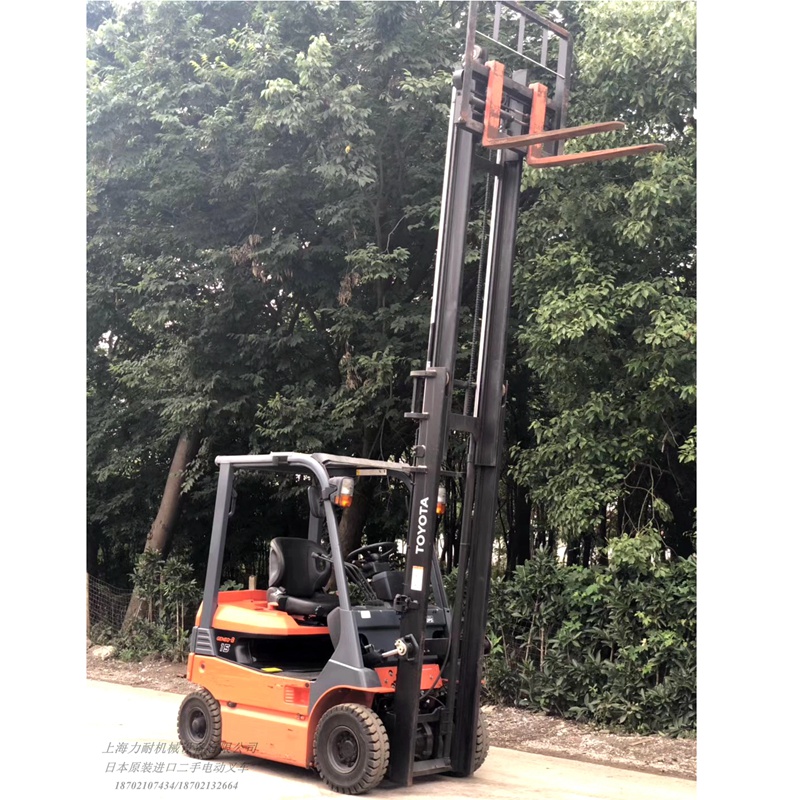 二手豐田電動叉車原裝進口1.5噸四輪座駕式電瓶叉車